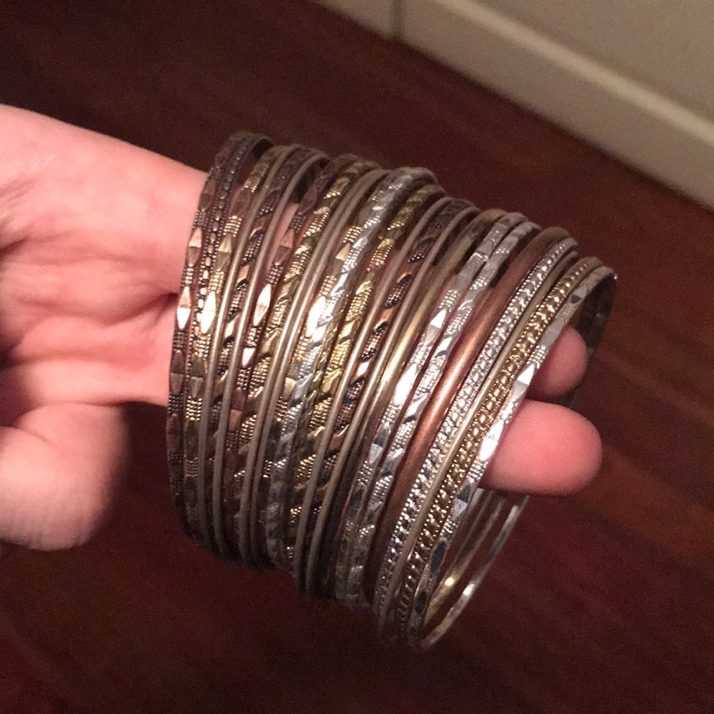 25 bangles multimetal set